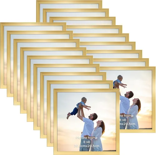 Miniatura 23 de Hoikwo 18 paquetes de marcos de fotos de plástico negro de 3.5x5 multifuncionales con cubierta de plástico para fotos familiares, obras de arte