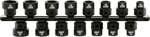 Miniatura 13 de ARES 29019 – Juego de 10 dados de impacto nano de perfil bajo SAE de 3/8 de pulgada de accionamiento – Los dados de grado de impacto ofrecen mayor