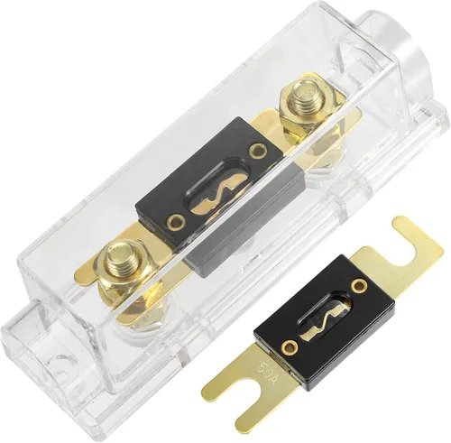 Miniatura 15 de X AUTOHAUX 1 Unidades de audio para coche 0 4 8 calibre en línea ANL portafusibles transparente transparente bloque de fusibles con 2 unids 125A