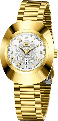 Miniatura 8 de OLEVS Womens Watches Gold Diamond Tungsten Steel Luxury Dress Classic Ladies Calendar Week Wrist Watches for Women