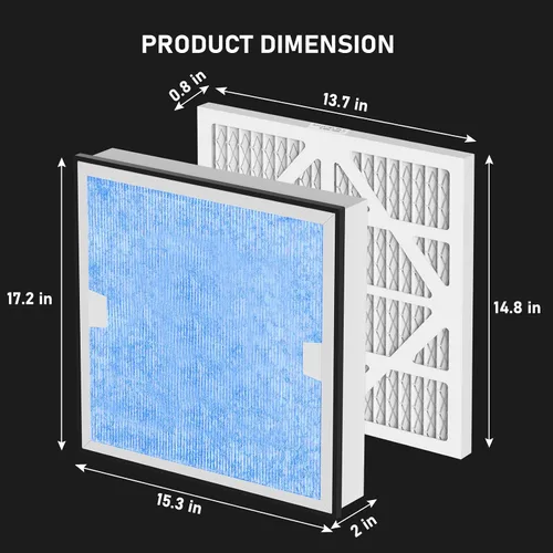 Miniatura 3 de HEPA 550 y carbón activado MERV-13 Juego de reemplazo de prefiltro compatible con limpiador de aire AlorAir CleanShield, 2 HEPA y 5 prefiltros
