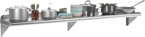 Miniatura 8 de Paquete de 2 estantes de almacenamiento multifuncionales de metal con tapa trasera para cocina, [certificado NSF] Estante de montaje en pared de Dos
