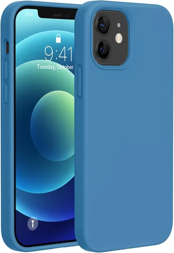 Miniatura 240 de Miracase Funda diseñada para iPhone 13, con protector de pantalla de vidrio templado, forro de microfibra suave antiarañazos, funda de goma