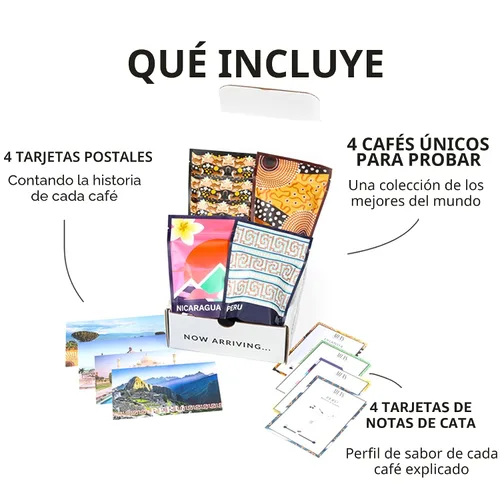 Miniatura 2 de Atlas Coffee Club World of Coffee Discovery Set - Muestra de regalo de café gourmet, paquete de 4 cajas variadas de los mejores cafés de origen