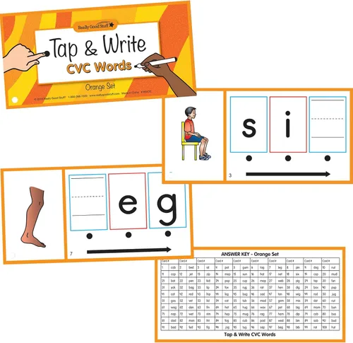 Miniatura 5 de Really Good Stuff Toca y escribe mezclas y dígrafos - 124 tarjetas