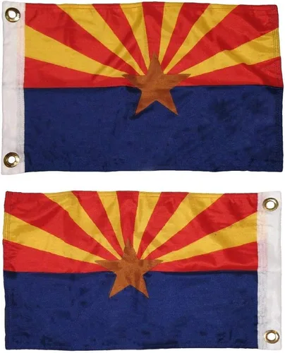 Arizona State de punto 2 capas de poliéster cosida bandera de barco coche de nailon 12"x18" Premium colores vivos y rayos UV mejor jardín oudoor