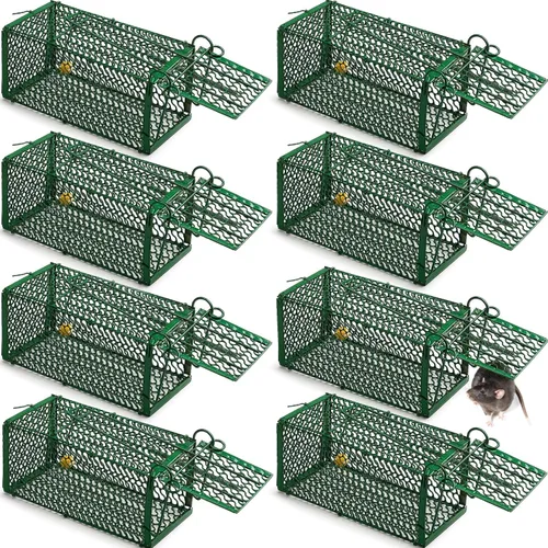 Miniatura 13 de Qualirey Trampa para Ratas Humanitaria de 4 Piezas, Trampa de Jaula para Ardillas Listadas y Ardillas, Trampa Plegable para Roedores para Animales