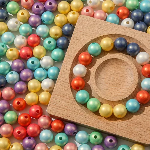 Miniatura 3 de Cuentas acrílicas de 0.472 pulgadas, 250 cuentas de color ab, cuentas redondas de burbujas de colores surtidos para manualidades, joyería