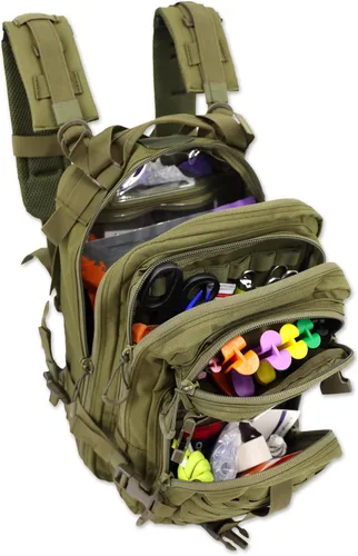 Miniatura 5 de Lightning X Mochila médica para primeros auxilios + kit para traumatismos y hemorragias (Rojo)