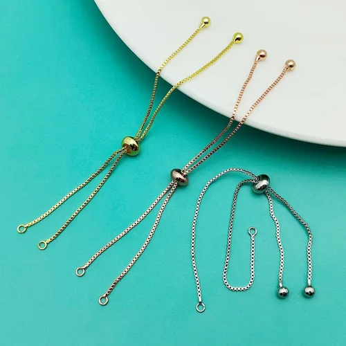 Miniatura 4 de Oubaka 12 pulseras deslizantes ajustables, cadenas extensoras ajustables con extremos de bola, cadenas extensoras para pulseras, joyería