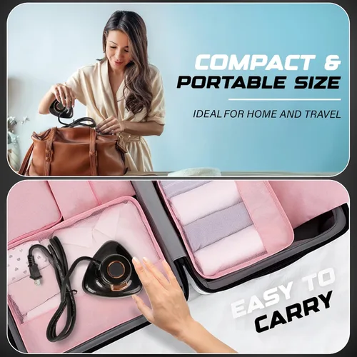 Miniatura 4 de EcoNour Mini plancha de vapor para ropa, plancha de viaje con vapor, vaporizador de plancha portátil, plancha compacta para costura, acolchado