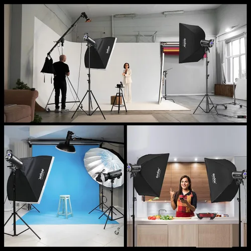 Miniatura 6 de Godox SK400II-V 400Ws Luz de Flash Estroboscópica para Estudio Fotográfico Monolight con Montura Bowens y Lámpara de Modelado LED de 10W