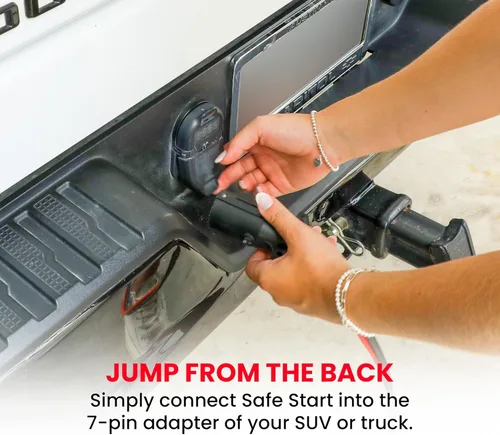 Miniatura 4 de Safe Start Cable de puente Cables de puente resistentes para camiones, SUV Arrancador de auto rescate Conexión rápida, luces integradas