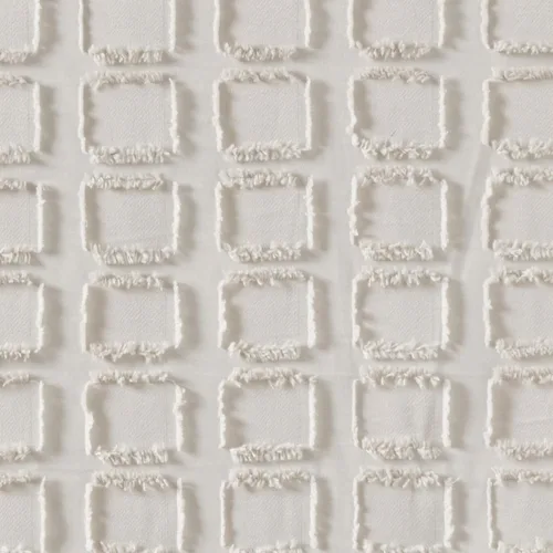 Miniatura 4 de Madison Park Metro - Ducha de baño, diseño texturizado con recortes, cortinas modernas de tela de baño de privacidad de mediados de siglo, 72 x 72