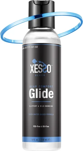 XESSO Lubricante anal desensibilizante de 4 onzas líquidas, lubricante a base de agua para la parte trasera Comfort Glide para hombres, mujeres y