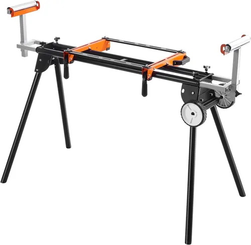 Miniatura 12 de VEVOR Soporte para sierra ingletadora, soporte de sierra de inglete plegable de 36 pulgadas con abrazadera de soporte de montaje integral, altura