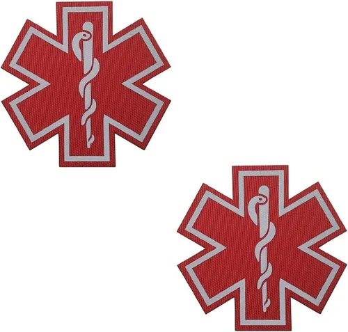 2 parches reflectantes para médicos, con parte trasera de gancho para ropa de 2.76 pulgadas Color 5