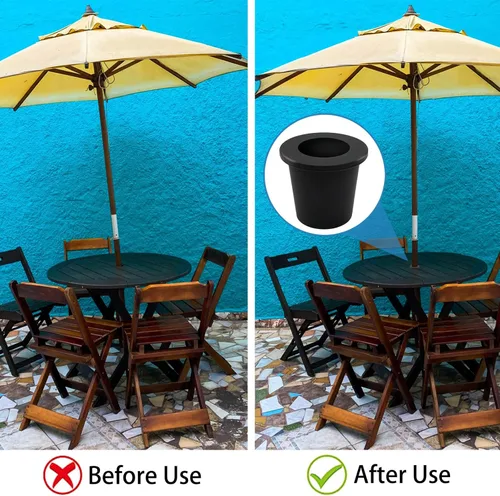 Miniatura 5 de 2 Pieces Patio Table Umbrella Hole Ring Silicone Patio Cone Wedge Plug Stabilizer Sleeve for 2 to 2.5 Inch Patio Table Hole and 1.5 Inch Umbrella