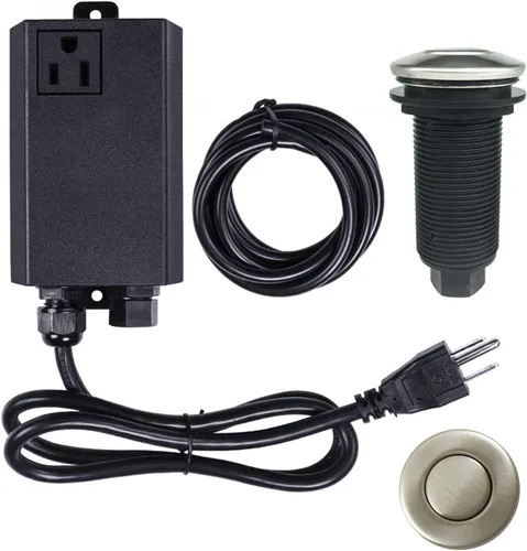 Miniatura 14 de Kit de interruptor de aire para eliminación de basura, interruptor de eliminación de residuos superior del fregadero, botón de encendido/apagado