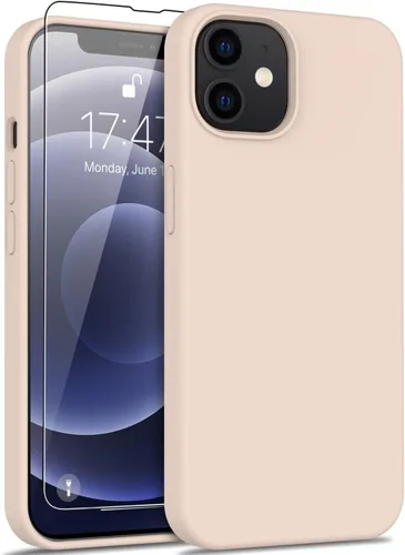 Miniatura 19 de bemal Funda para iPhone 14 Pro con protector de pantalla, silicona líquida de ajuste delgado, forro de microfibra suave, diseñada para mujeres