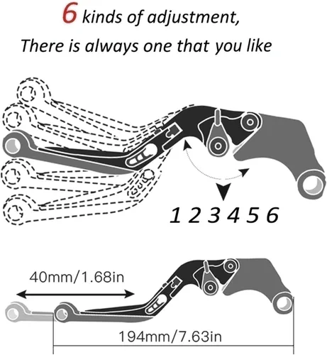 Miniatura 6 de Para BMW G650GS Sertao G 650 GS G650 GS 2010 2011 2012 2013 2014 2015 motocicleta palanca de embrague de freno y manillar de 7/8 0.866 in