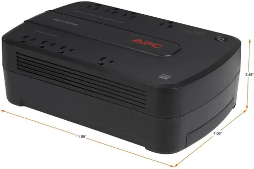 Miniatura 2 de APC Respaldo de batería de UPS y protector contra sobretensiones, fuente de alimentación de batería de respaldo de 600 VA, respaldo BE600M1
