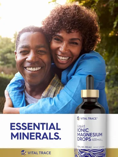 Miniatura 7 de Carlyle Vital Trace Complejo líquido de magnesio iónico 400 mg 4 onzas líquidas Gotas vegetarianas Suplemento sin OMG y sin gluten por