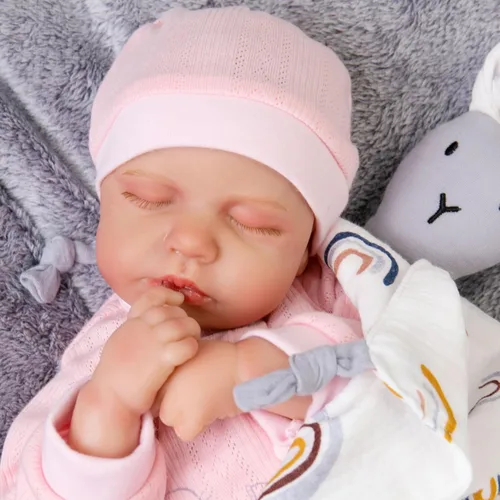 Milidool Muñecas Reborn de bebé realistas para niñas - 50 cm, cuerpo suave de silicona realista, muñecas de bebé recién nacidas, muñecas americanas
