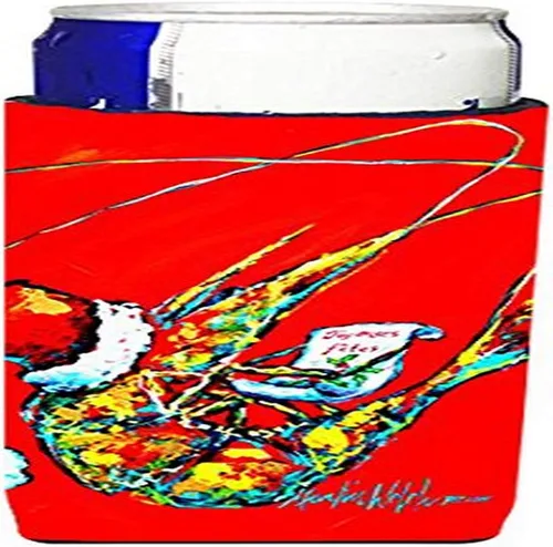 Miniatura 48 de Caroline's Treasures MW1185MUK Big Boy on Blue Crawfish Ultra Hugger para latas delgadas, funda para enfriar, lavable a máquina, funda para bebidas
