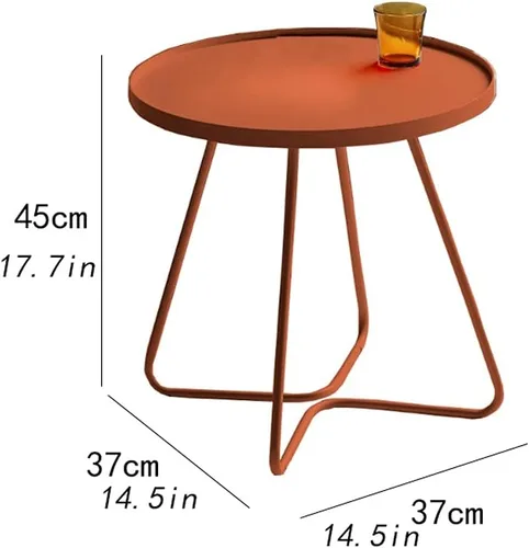 Miniatura 3 de Side Table Couch Side Tables Coffee Table Wrought Iron Non-Slip Tea Table Home Sofa Side Table Bedroom Living Room Corner Coffee Side Table Bedside