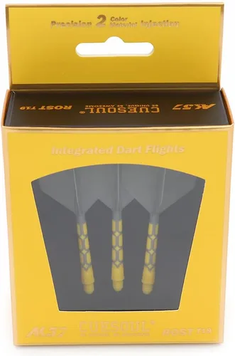 Miniatura 5 de CUESOUL ROST T19 - Astil y vuelos de dardos integrados en forma de gran ala, gris, 33mm - Di adiós a los vuelos de dardos que se caen con eje