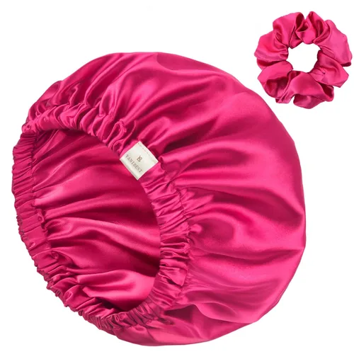 Miniatura 17 de YANIBEST Gorro de satén ajustable de doble capa para dormir, gorro para el cabello para mujeres con cabello rizado natural, color salvia