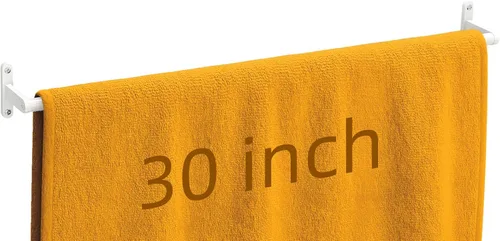 Miniatura 11 de KLJKPA Toallero de baño de 16 pulgadas, toallero para baño montado en la pared, moderno y resistente soporte para toallas de mano de acero Negro