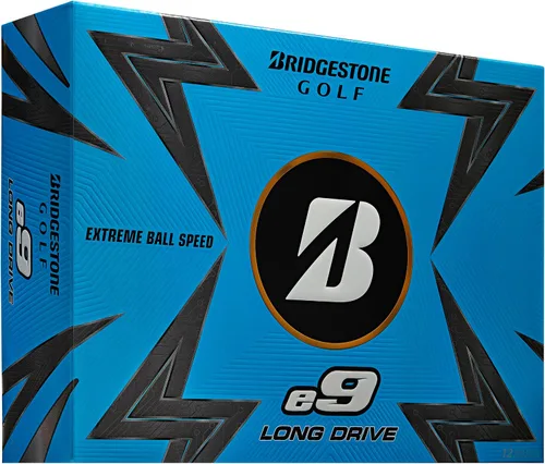 Bridgestone Golf e9 Contact - Pelotas de golf | Construcción de dos piezas | Cubierta Surlyn | Diseño de 330 hoyuelos | Paquete de 2