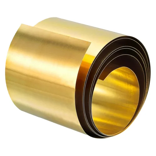 Miniatura 18 de uxcell Rollo de hoja de latón, placa de hoja de metal 1000 mm x 25 mm x 0,2 mm 2 piezas