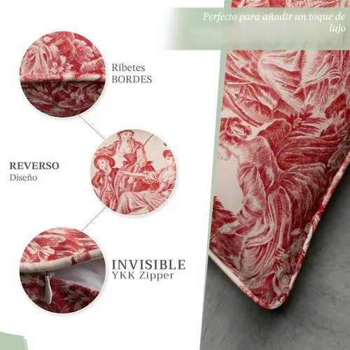 Miniatura 4 de Maison d' Hermine The Miller - Funda de cojín decorativa 100 % de algodón, tejido Toile de Jouy Para sofá, sillón, dormitorio, hogar, sala