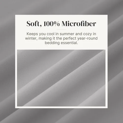 Miniatura 5 de Modern Threads Sábanas Sólidas de Microfibra Suave - Sábanas de Microfibra de Lujo - Incluye Sábana Encimera, Sábana Bajera con Bolsillos Profundos
