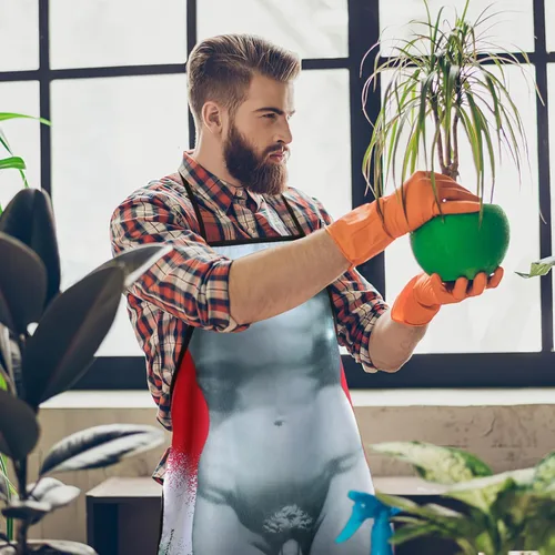 Miniatura 7 de Cabilock Delantal de cocina novedoso para hombre, divertido delantal de estatua de David para adultos para asar a la parrilla, hornear, cocina