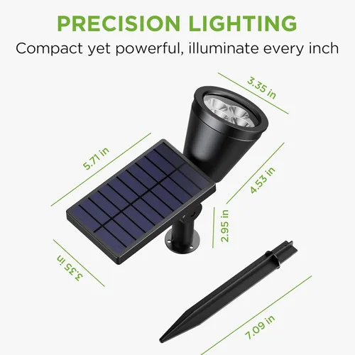 Miniatura 7 de InnoGear Luces solares 2 en 1, impermeables, para exteriores, paisajismo, iluminación, luz de pared, encendido/apagado automático, para patio