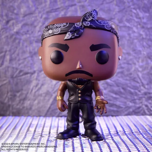 Miniatura 2 de Funko Pop Rocks: Tupac - Chaleco con Bandana - Figura de Vinilo Coleccionable - Idea de Regalo - Mercancía Oficial - Juguetes para Niños y Adultos