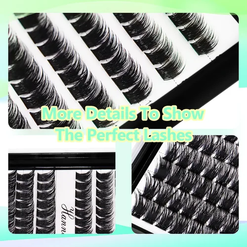 Miniatura 5 de 12 filas - Bandeja grande, pestañas postizas individuales de tallo ancho, mezcla de 8-10-12-14-16 mm / mezcla de 14-15-16 mm / mezcla de 14 mm-16 mm
