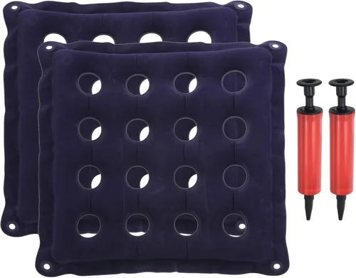 Miniatura 7 de PATIKIL Cojín de asiento inflable, almohadilla portátil para silla transpirable, cojín de asiento para sillas de ruedas, sillas de oficina