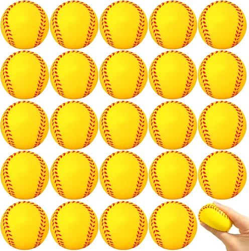Miniatura 9 de Paquete de 24 unidades de pelota antiestrés de baloncesto de 2.5 pulgadas, mini pelotas de espuma para apretar con temática deportiva para regalo
