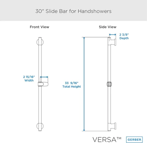 Miniatura 3 de Gerber Plomería Versa Metal Slide Bar cepillado níquel