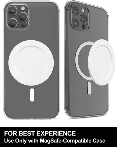 Miniatura 4 de metisinno Base magnética compatible con agarres de teléfono PopSocket y fundas MagSafe para iPhone, color blanco 2-Blanco