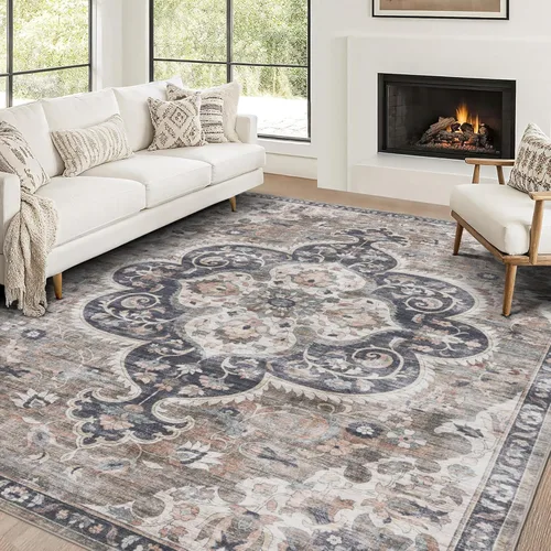 Miniatura 12 de ReaLife Rugs Alfombra pasillo lavable a máquina - Sala de estar, dormitorio, baño, cocina, entrada, oficina - Acolchada de pelo bajo, resistente a