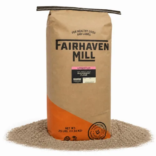 Miniatura 10 de Fairhaven Mill Harina de trigo sarraceno orgánico, grano entero, naturalmente sin gluten y certificado orgánico por USDA, perfecta para panqueques