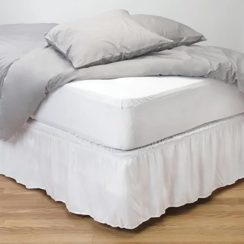 Miniatura 6 de Home Details Protector de colchón Twin Deluxe Funda de cremallera completa Impermeable Ajuste elástico de 12 pulgadas de profundidad Blanco
