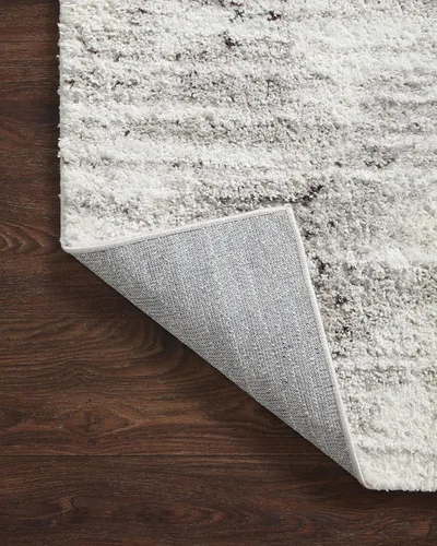 Miniatura 6 de Loloi Bliss Shag Collection BLS-07 - Alfombra decorativa gris y crema, 2'-3" x 4'-0