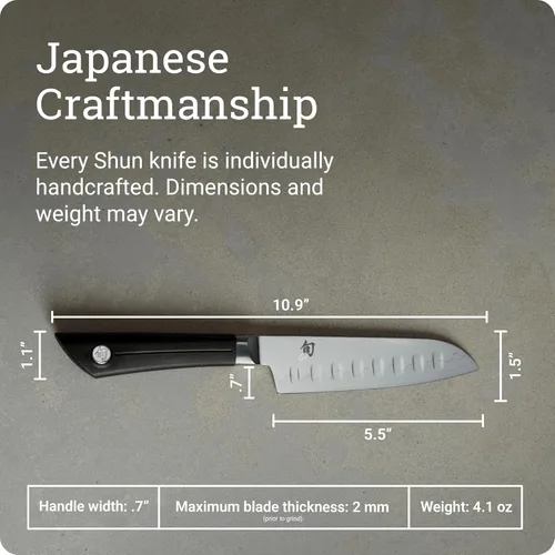 Miniatura 5 de Shun Sora - Cuchillo para pelar, Santoku, Negro